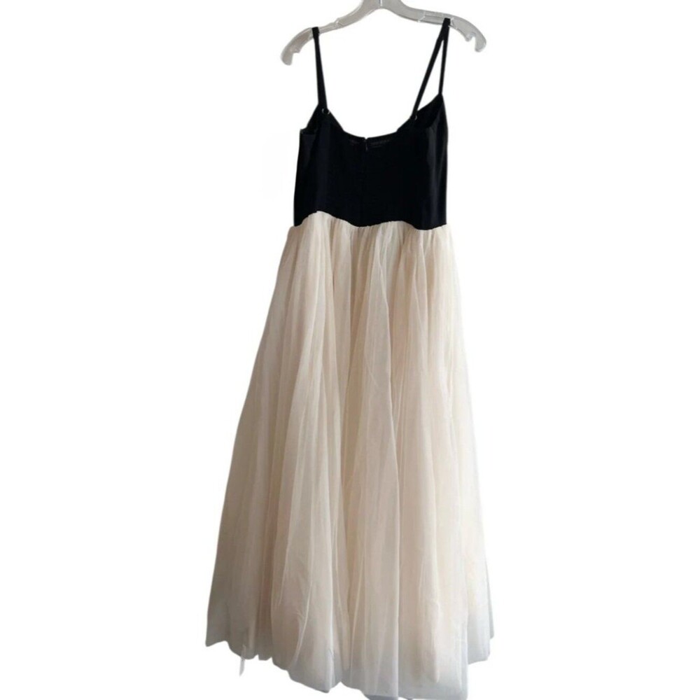 Reformation Esmarie Dress Black & White 12 Sleeveless Tulle Sweetheart NWT - Picture 8 of 8